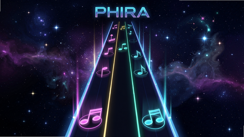 Phira������Ϸ������Ԥ��ͼ������Ϊ�������������Ųʹ�Ч�����ּ�࣬������У�����Ϊ��̬�ǿգ����Ϊ������ˣ�ϸ�ڱ��������ʸ��壬�ɾ��޶���Ԫ��