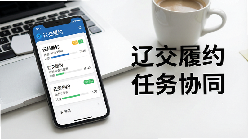 ���壺�ֻ���Ļ��ʾ���ɽ���Լ�������񹤵��б�������������⡢��������ʱ�䡣�������칫���棬�бʼǱ��Ϳ��ȱ������֣��ֻ�λ�ڻ�����࣬�Ҳ�������˵�����Ű棺��Ļ�С��ɽ���Լ���͡�����Эͬ��������Ŀ�����������磬ǳɫ������ϸ�ڣ�����Ƭ�в�ͬ��ɫ״̬��ǩ�����ʣ����壬�ɾ����޶���Ԫ�ء�