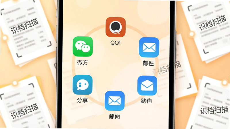 ���壺ʶ��ɨ�������ķ������棬�ֻ���Ļ����ʾ�����������ͼ�꣨΢�š�QQ���ʼ��ȣ�������Ϊɢ���ɨ���ļ�����ͼ�� ���֣����й�ͼ������ͼ���Բ�����У��Ӿ�������ǿ�� �Ű棺ͼ���·������ֱ�ǩ�������׶��� ��񣺼������磬ɫ����ů������ ϸ�ڣ�����ͼ���С�ʶ��ɨ�衱ˮӡ������Բ�������� ���ʣ��ɾ����޶���Ԫ�ء�