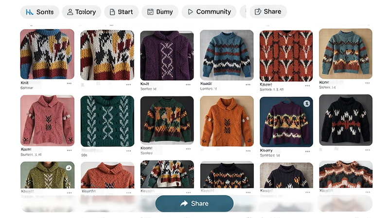 չʾKnit����ͼ������������Ԥ��ͼ�����涥��Ϊ�����ǩ���в�Ϊͼ������ͼ�ٲ������ײ��з�����ť���������ʱ�У�ɫ�ʷḻ�������������ɾ��޶���Ԫ��