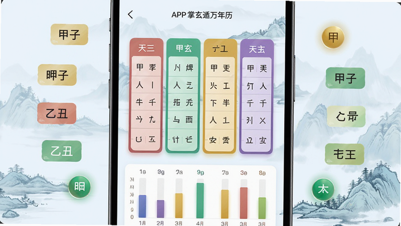 ��������Ϊ������������APP�İ������̹��ܽ��棬��Ļ����ʾ����ɵ�֧��ɵ��������ֱ���ÿ����λ�ò�ͬ��ɫ�ı߿����֣��·�������ͳ�Ƶ���״ͼ���ֻ������ǵ���ɫ��ˮīɽˮ��������Ļ��Χ�������š����ӡ������ҳ󡱵ȸ�֧��ǩ�ͽ�ɫ����ɫ������Բ�㡣���岼�����ҶԳƣ��Ű����룬���ñ�ƽ���뽥��ɫ�ʽ�ϵ��ִ�UI��񣬻���ϸ�壬��Ч��ͣ��ɾ��޶���Ԫ�ء�