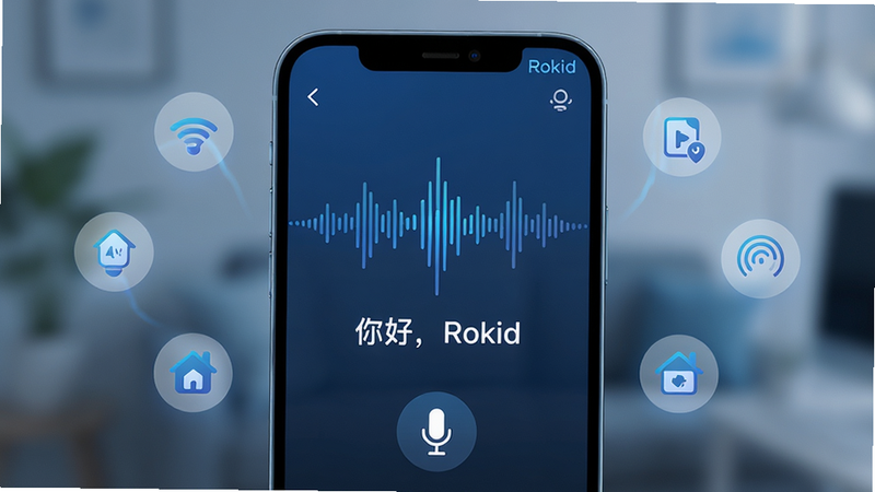 ���壺Rokid AI �����������棬�û������ֻ�˵������Ļ��ʾ����������ʶ�����֡����֣����й�ͼ���ֻ���Ļ��д�������黯���Ű棺���ɾ���ͻ���������Ρ���񣺿Ƽ���������̬�С�ϸ�ڣ���Ļ���С���ã�Rokid�����֣��ײ�����˷�ͼ�꣬��ΧƯ�������ܼҾ�ͼ�ꡣ���ʣ������壬�ɾ��޶���Ԫ�ء�