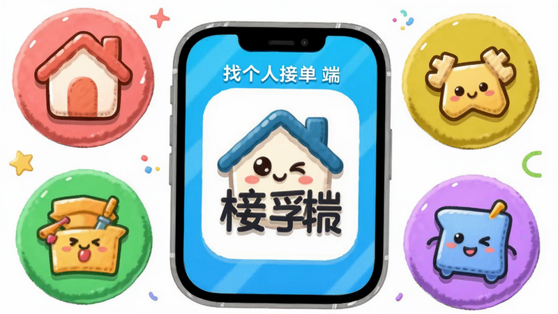 插画风格,画面以