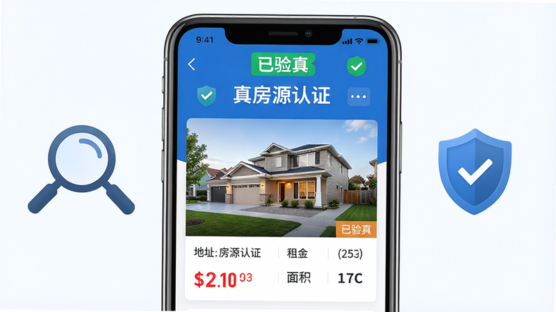 ���壺չʾ����ֱ��APP���淿Դ��֤������ҳ�棬ҳ�涥���С������桱��ɫ��ǩ�����֣��ֻ�������У��������ศ�ԷŴ󾵺Ͷ���ͼ�꣬���������밲ȫ���Ű棺������Ϣ�㼶��������Դ��Ƭ����ַ�����������ֶ�����չʾ����񣺼������磬������ɫ����ϸ�ڣ���֤��ʶ������ʾ����Դ��Ƭ�������۸���ͻ�������ʣ����壬�ɾ����޶���Ԫ�ء�