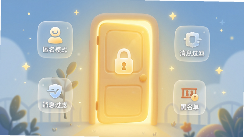 ���壺��Samesoul��APP����˽�����������ռ����ͼ�����֣�����������һ�ȷ�����ţ����ϴ�������ͼ�꣬����͸����ů�Ĺ⣬�����Ű�ȫ˽�ܵ�����ռ䡣�Ű棺����Χ�����š�����ģʽ��������Ϣ���ˡ��������������Ȱ�͸������ͼ�ꡣ�����ܰ����ȫ������ϵ�廭���ϸ�ڣ�ɫ����ů�ƺ͵���Ϊ������΢С���ǹ��׺��Ӫ������װ��ĵķ�Χ�����ʣ��߾�����Ⱦ��������͸ɾ����޶���Ԫ�ء�