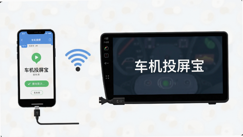 һ��չʾ����Ͷ�����������̵�ʾ��ͼ������Ϊ�ֻ��복����Ļͨ��USB���������Ա�������Wi-Fiͼ�꣬���ּ�࣬���Ϊ�ֻ����棬�Ҳ�Ϊ��������������ƽ����ϸ�ڰ������ӳɹ���ʾ���ź�ͼ�꣬���ʸɾ��������޶���Ԫ�أ�ͼƬ�����ֱ�ע������Ͷ������