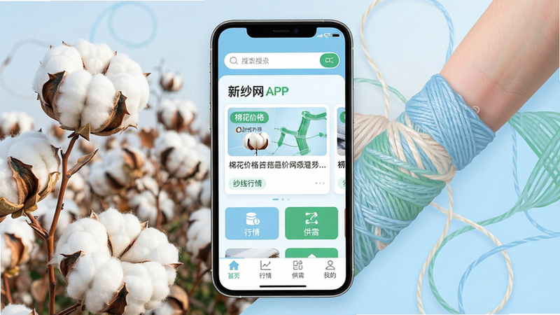 ���壺һ�������ֻ���Ļ��ʾ��ɴ��APP�����棬����Ϊ�޻�����ɴ�߽�֯�ĳ���ͼ�������֣��ֻ����У���������չʾ����ҳ���������顱�������衱�����ҵġ��ĸ��ײ����������Ű棺���涥��Ϊ�������в�Ϊ������Ѷ��Ƭ���·�Ϊ���ܰ�ť������ִ���ƽ����ƣ���ɫ��Ϊǳ�����ɫ��������ɫ��׺��ϸ�ڣ���Ļ����ʾ����ɴ������������Ѷ��Ƭ���С��޻��۸񡱡���ɴ�����顱�ȱ�ǩ�����ʣ�������Ⱦ���ɾ��޶���Ԫ�ء�