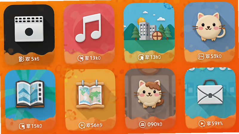 ͼƬ���ɣ�����APP��Ⱥҳ�棬չʾ�����ȤȦ��ͼ�꣬���Ӱ�����֡����еȣ�ÿ��ͼ���·��г�Ա����������Ϊ��ɫ���䣬���ִ������£������ã����ʸɾ����޶���Ԫ��