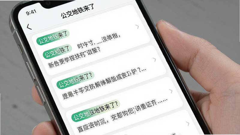 画面主体为手机应用“公交地铁来了”的问答界面,显示多个常见问题列表,每个问题下方有简短解答。布局为列表样式,风格清新,细节包括问题标签和解答文字,画质干净无多余元素。