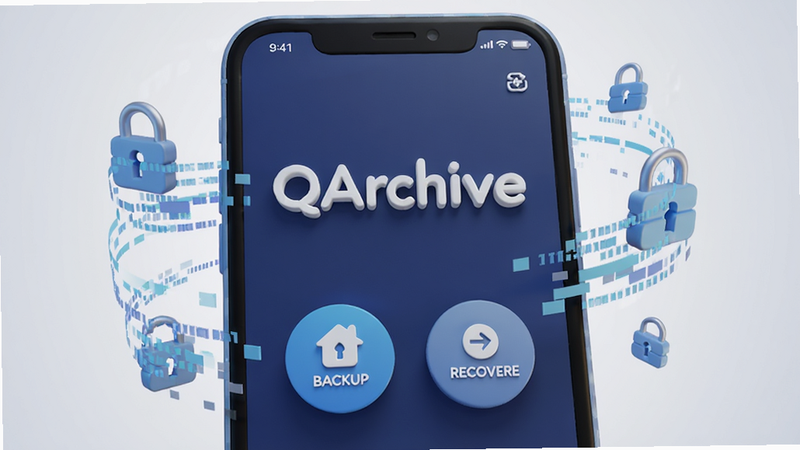 һ��3D��Ⱦ���������ֻ���Ļ��д����Ļ������ʾ��QArchive�������棬����������ɫΪ��ɫ�����·������ű�����ָ�����Բ�ΰ�ť���ֻ���Χ�������������������ͼ�꣬����Ϊ�ɾ���ǳ��ɫ���䣬���ʸɾ����޶���Ԫ��