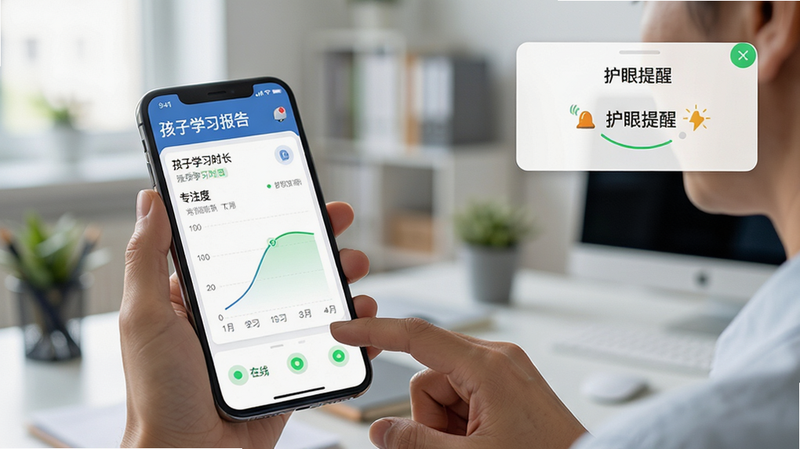 ���壺��˼è�Ƽ���ѧԶ�̰�ѧ����չʾ������Ϊһλ�ҳ����ڰ칫�����ֻ��鿴����ѧϰ���棬�ֻ���Ļ��ʾ����ѧϰʱ����רע�����ߡ����֣�ǰ���Ǽҳ��ֲ���д���ֻ��������黯�칫�һ��������Ͻ�������ʾ���������ѡ��������Ű棺�ֻ���Ļ��������������ͼֱ�ۡ�����ִ��������ͥ������Ϸ��ϸ�ڣ��ֻ��������̵��ʾ����״̬��������Ȼ�����ʣ����壬�ɾ����޶���Ԫ�ء�