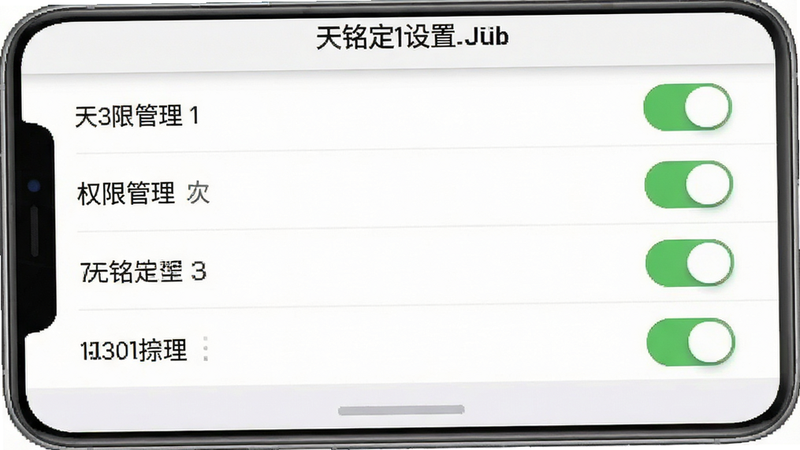 天铭宝宝起名软件移动端设置界面截图,显示权限管理列表,开关状态清晰,背景为浅灰色,简洁UI设计,高清细节,无杂乱元素