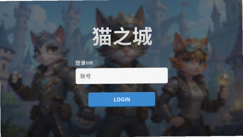 ��è֮�ǡ���Ϸ��¼���棬�������˺������͵�¼��ť��������ģ������Ϸ��ɫ�����־��У�������ִ������廭�ʣ��޶���װ�Σ�ͻ����¼����