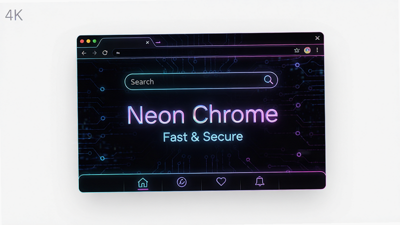 ����Ϊ Neon Chrome ��������棬���־��У��Ű��࣬���Ϊ��ɫ�޺�Ƽ��磬ϸ��չʾ��������ײ������������� 4k ���壬�ɾ����޶���Ԫ�أ����ְ��� 
