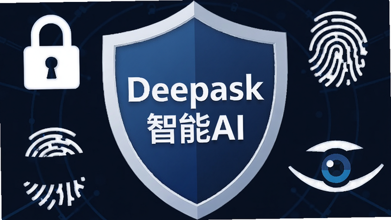 ����һ������ͼ�꣬�м�д�š�Deepask����AI������Χ����������ָ�ƺ��۾����ڵ���ͼ�꣬������˽����������Ϊ����ɫ�����רҵ������