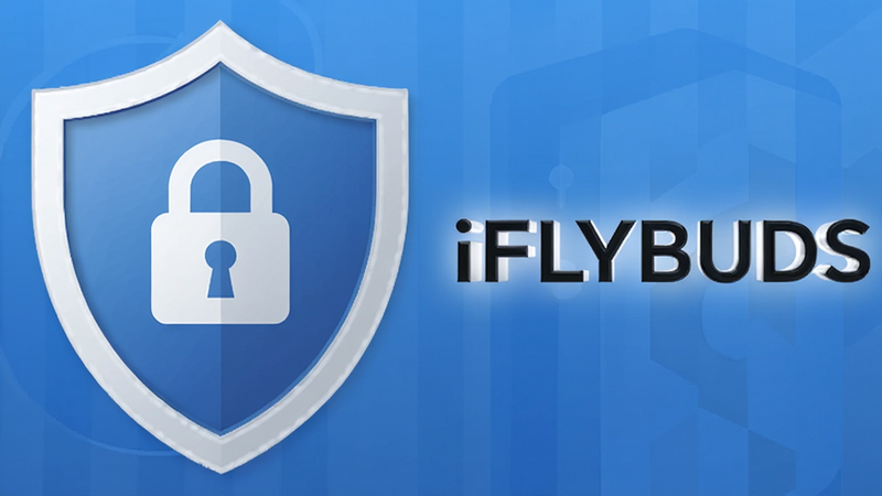 չʾ��ȫ����ͼ����iFLYBUDS Logo��ϣ�����ΪӦ�ð�ȫ��֤��ʶ���������ĶԳƣ�������θ�ǿ��ϸ�ڰ�������ͼ�꣬���ʸ��壬������ɫ����