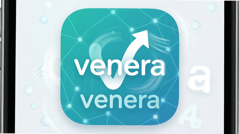 主体为venera应用图标,布局简洁居中,排版为现代扁平化设计风格,细节展示高清界面与流畅动效,画质4k,干净无多余元素,文字