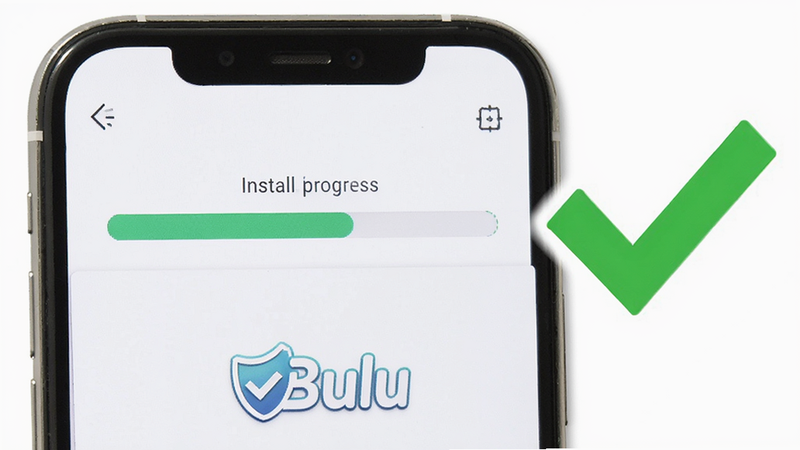 Bulu ������װ����ʾ��ͼ���ֻ���Ļ����ʾ��װ������������Ϊ���İ�ɫ���Ա���һ����ɫ�ĶԹ�ͼ���ʾ��װ�ɹ��������·���