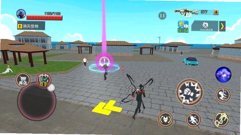 钢铁绳索英雄2 Stickman Rope Hero 2截图0