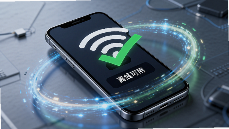 ˼������SZL����ģʽʾ��ͼ���ֻ���Ļ��ʾ�����߿��á�״̬������Ϊ�Ͽ���WiFi�ź�ͼ�걻һ����ɫ�Թ����ǣ��ֻ���Χ�����ſ����ƶ��Ĺ�Ч���������ٴ����������������������Ⱦ