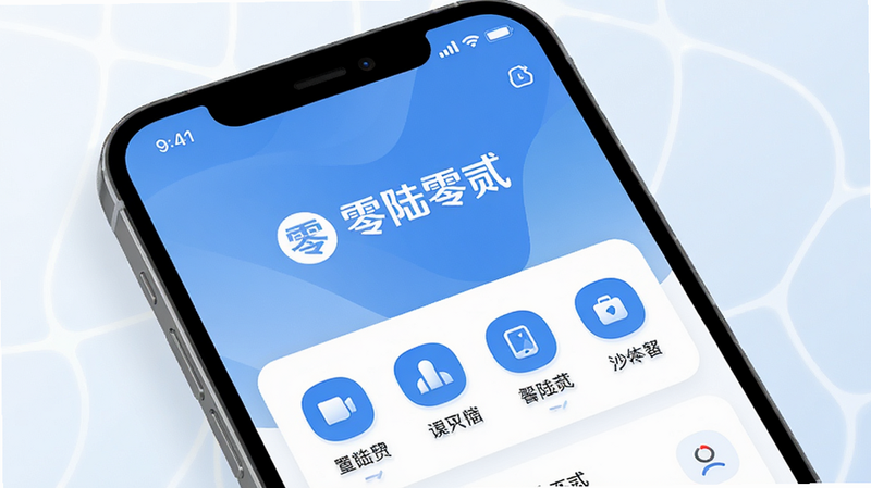����Ϊ�ֻ���Ļ����ʾ��½�㷡App��ҳ���棬���ּ�����������ñ�ƽ����ƣ���ɫ��Ϊ�Ƽ������ɫ������λ����ʾ����½�㷡��Logo�����Ĺ���ͼ�꣬����Ϊ��͵Ľ���ɫ��ϸ�ڴ�����UIԲ�Ǵ��������ʸ��壬�ɾ����޶���Ԫ�أ����������ɼ�����½�㷡��