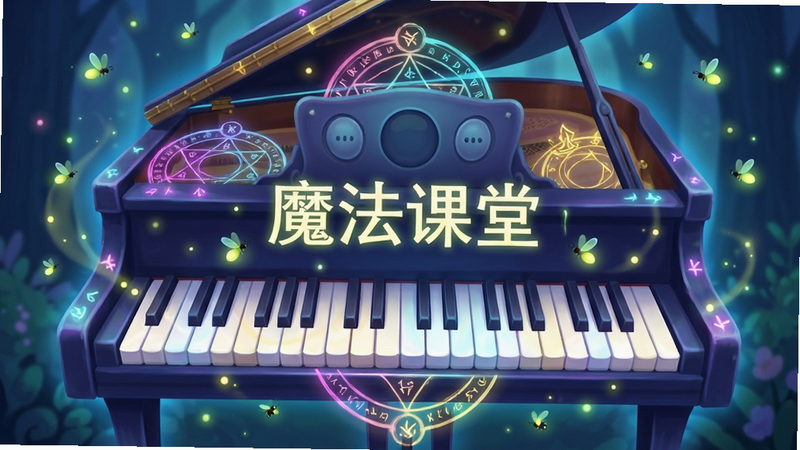 ������һ���������ɫ�ʵ�������ٽ��棬�ټ���Χ�����Ų�ɫħ����ͷ����ө����㣬���ֶԳ�ƽ�⣬�Ű�����չʾ�������򣬷��Ϊ�λò廭�磬ϸ�����ħ�������·�͹���Ч��������ϸ��ƽ�����޶���װ�Σ����ֱ�ǩ
