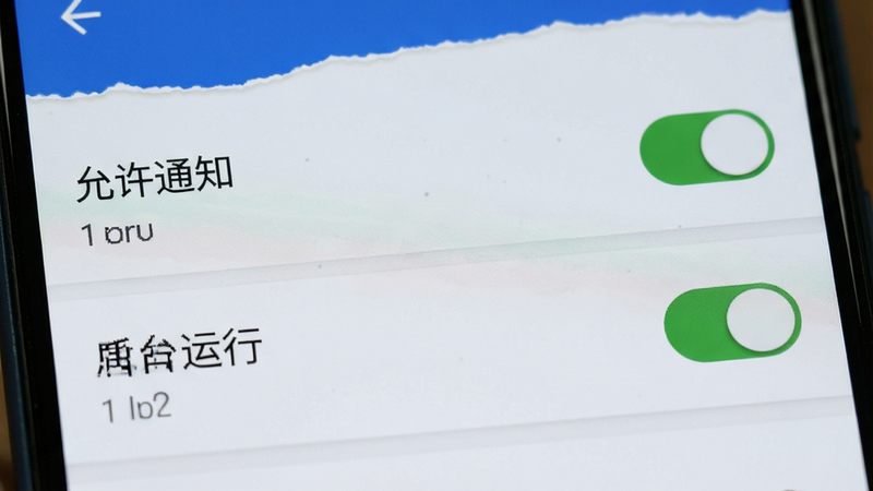 主体为手机端设置权限界面,布局列表式,排版标准安卓风格,风格清晰直观,细节显示