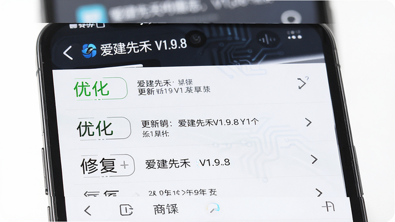 主体为手机更新日志界面,显示