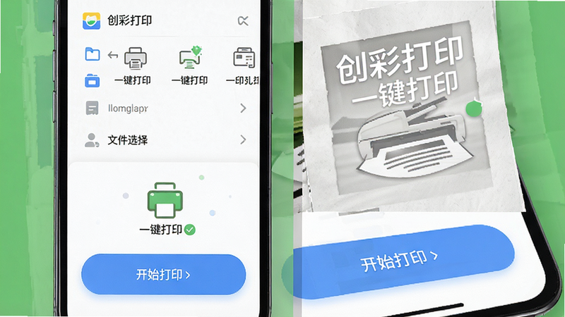 ����Ϊ���ʴ�ӡ��׿APP�ֻ�����չʾ�����������������ļ�ѡ���б�����ӡ������״̬ͼ�꼰�ײ�����ʼ��ӡ����ť���Ű������ִ�������ƽ���������壬ϸ�ڴ�����ֽ���������ӡԤ��Ч�������ʸ���8k���ɾ��޶���Ԫ�أ�������ʾ