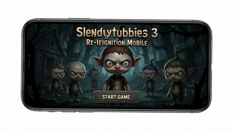 ����ΪSlendytubbies 3 Re-Ignition Mobile��Ϸ�����棬���ֲ�������۽���ͼ���Ű����������Ϊ�ڰ�дʵ���壬ϸ�ڷḻ������8k���壬�ɾ����޶���Ԫ�أ����ְ���