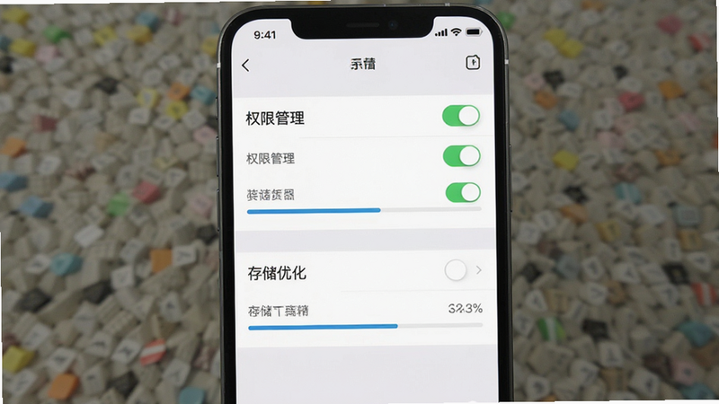 主体为手机设置界面示意图,显示
