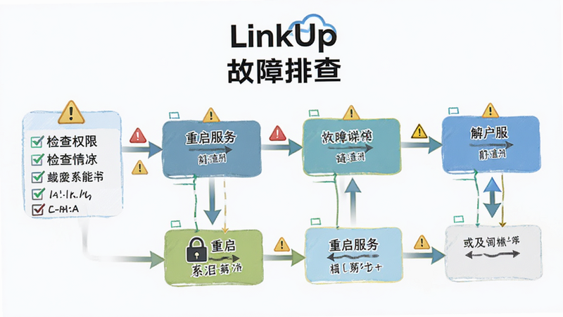 ����ΪLinkUp���������Ų�ʾ��ͼ������Ϊ����ͼ��ʽ��չʾ�Ӽ��Ȩ�޵���������Ĳ��裬�Ű��������������ָ��ʽ��ϸ�ڰ�������嵥����ʾͼ�ꡢ���·����ͷ������������������࣬���ְ���