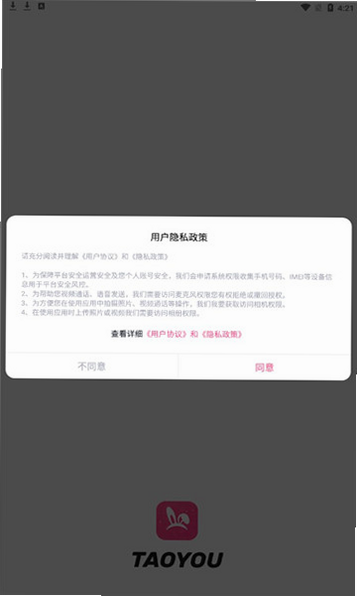桃尤 安卓版 隐私安全设置界面