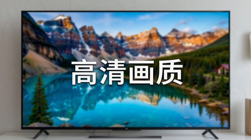 主体为电视屏幕特写,布局为全屏展示风景画面,排版无边框干扰,风格为写实摄影风,细节展示画面的细腻纹理与高饱和色彩,背景模糊虚化,画质超清,干净,无多余元素,文字内容
