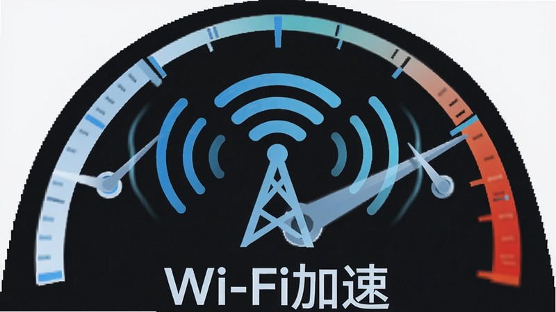 ����ΪWi-Fi�ź���ͼ�꣬��Χ�����ٶȱ�ָ�룬�������ĶԳƣ�����ִ�����ϸ�ڰ����źŲ�����ɢЧ�������壬�޶���Ԫ�أ����ֱ�ע