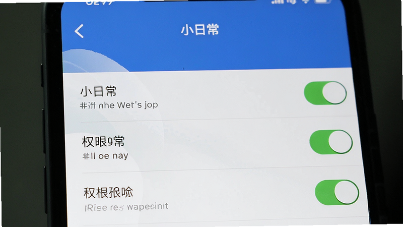 主体为手机设置界面截图,显示“小日常”的权限管理页面,布局列表式,排版整齐,风格系统原生,细节展示开关状态,画质清晰,干净无杂项