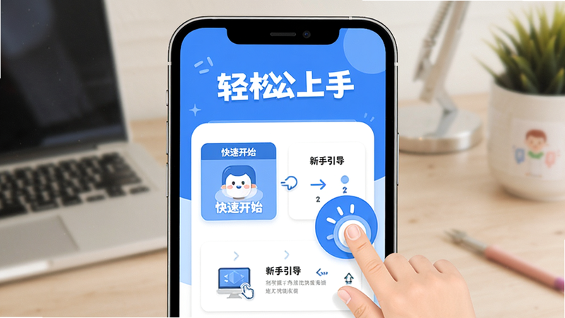 创客匠人学员版APP的引导页设计图,主体为手机屏幕,布局展示