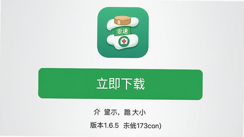 ����Ϊҩ�ٱ����ݰ�APP���ؽ��棬��������Ϊ��ɫ���������ء���ť���Ϸ���ʾ����ͼ�꣬����Ϊǳ��ɫ���䣬���Ϊ����Ӧ���̵�磬ϸ�ڰ����汾��1.6.5�ʹ�С��Ϣ�����ʸ��壬�޹�浯��