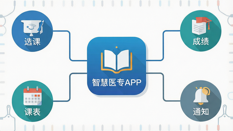 һ�ű�ƽ��������Ϣͼ���������ǡ��ǻ�ҽרAPP��ͼ�꣬��Χ�����š�ѡ�Ρ������ɼ��������α�������֪ͨ���ĸ�Բ��ͼ�꣬���������ӣ�����Ϊ��ɫ����������������ƽ�⣬��������Լ��ϸ�ھ��£����ʸ��壬�ɾ����޶���Ԫ��