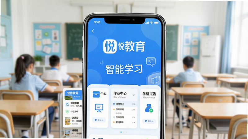 һ��չʾ�ý���APP��������ֻ���Ļ��д������Ϊ�����Ľ��ҳ�������Ļ������ʾ���ý�����Logo��������ѧϰ�����������沼�������������γ��б�����ҵ���ġ�ѧ�鱨��������Ҫģ�飬������¼�Լ��ɫ��������Ϊ�������ʸ��壬�޶���Ԫ��