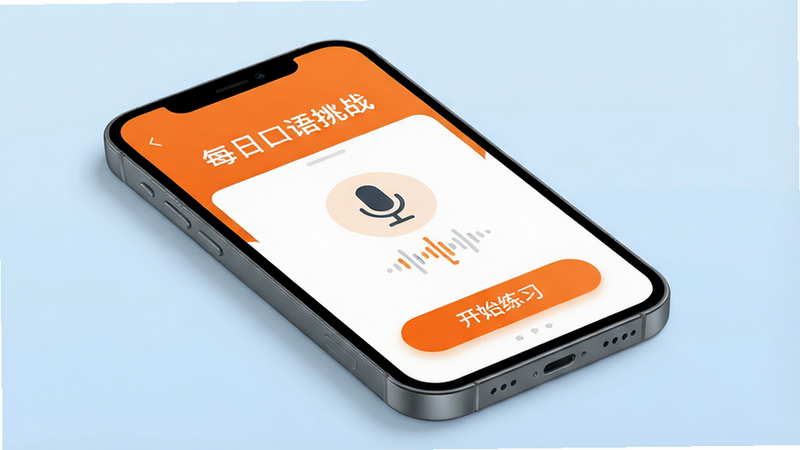 һ��չʾ��Ӣ����������APP������ĸ�����Ⱦͼ������Ϊ�����ֻ���Ļ����Ļ��ʾ���ĳ�ɫ���ɫUI���棬�����С�ÿ�տ�����ս�����⣬�м�����˷�ͼ���������������ײ��С���ʼ��ϰ����ť������Ϊ��͵�ǳ��ɫ���䣬����ִ���Լ��ϸ������������8k���޶���Ԫ��
