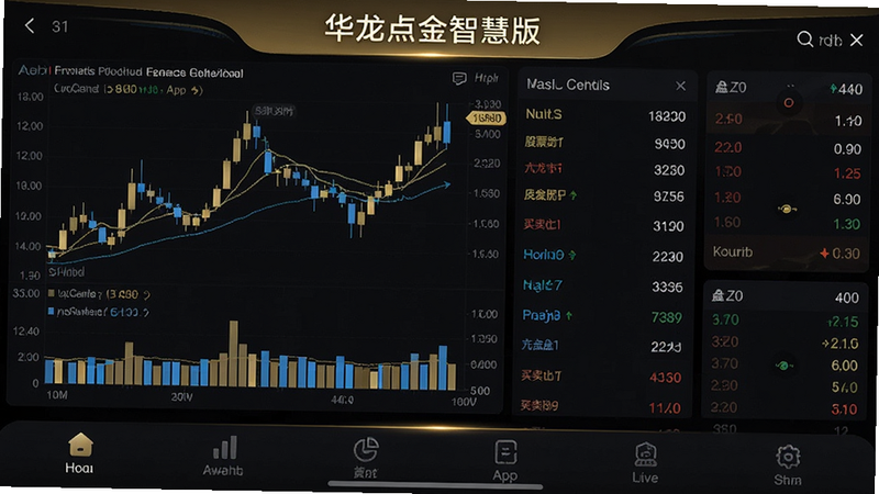 ����Ϊ����������ǻ۰桱App���棬���ֲ�����ɫ���������ɫ����ɫ�����������ʾʵʱK��ͼ��ɽ�����״ͼ���Ҳ�Ϊ��Ʊ�б��������̿ڣ��ײ�Ϊ���ܵ�����������ִ�����ϸ�ڴ���΢����Ч�����ʸ��壬�ɾ����޶���Ԫ��