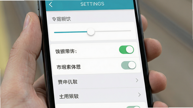 一张手机屏幕截图风格图,展示有轨电车应用的设置界面,布局为垂直列表,排版清晰,风格扁平化UI,细节包括滑块、开关、文字标签,画质清晰,干净,无多余元素