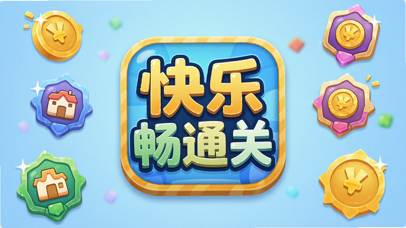 生成一张清新卡通风格的手机游戏宣传海报,主体是名为