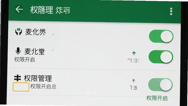 ����Ϊ�ֻ����ý��棬��ʾ��Ȩ�޹�����ҳ�棬��˷�Ȩ�޿���Ϊ��ɫ����״̬������Ϊ�б���ʽ���Ű����������Ϊ��׿ԭ��UI��ϸ�ڰ������ػ��鶯���������������ɾ����޶���Ԫ�أ����ֱ�ע��Ȩ�޿�����