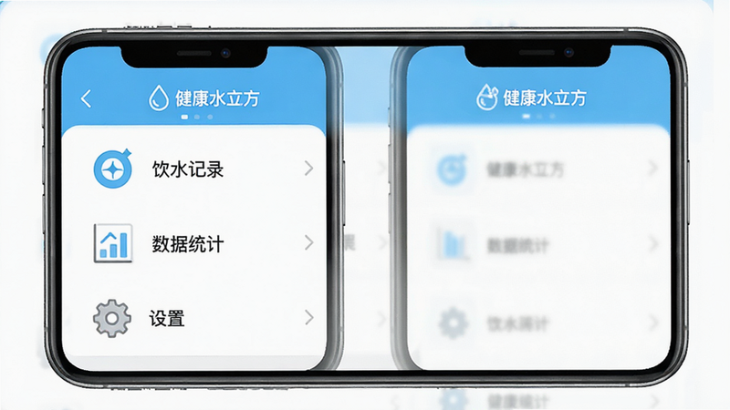 ���������б�����ͼ������Ϊ������ˮ������APP�Ĳ˵�ҳ�棬�г�����ˮ��¼����������ͳ�ơ��������á���ѡ�ͼ�������ˣ��Ű����룬���ͳһ�����ʸ��壬�޶���װ��
