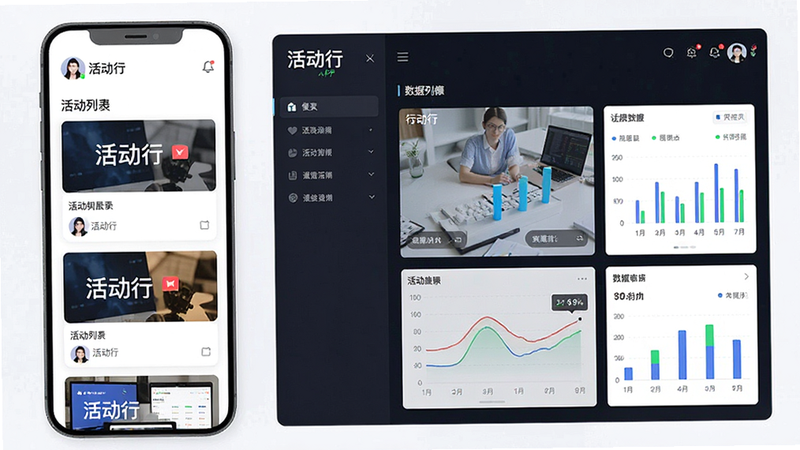 ����Ϊ���APP����ȫ��չʾ�����ֲ������ҷ����������ʾ��б���Ƭ���Ҳ�չʾ�����Ǳ��̣��Ű��������򣬷��Ϊ�ִ���������磬ϸ�ڰ����û�ͷ�񡢻����ͼ��ͳ��ͼ�������ʸ���ɾ����޶���Ԫ�أ�����