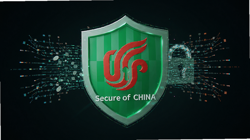 ����Ϊ����Ľ��ڰ�ȫ������������������������ΪBank of China��־�Ե���ɫ����ͼ�꣬�Ű���жԳƣ����Ϊ�Ƽ���3D��Ⱦ��ϸ��չʾ������������������Ч�������ְ�����Secure Transfer�������ʾ��£��ɾ���ɫ����������������