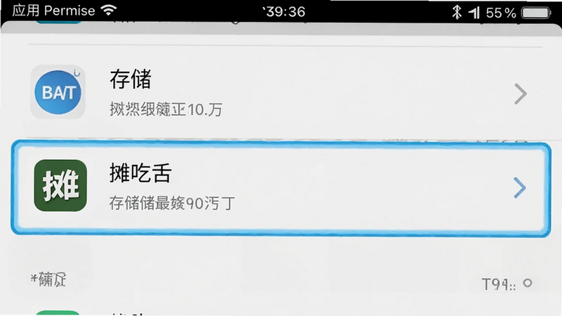 手机设置界面截图,显示应用权限管理页面,高亮显示