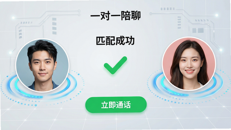 ����Ϊ��һ��һ���ġ�ƥ��ɹ����棬�������Ϊ�����û�ͷ���Ҳ�ΪŮ���û�ͷ���м���ʾ��ƥ��ɹ�����ɫ�Թ�ͼ�꼰������ͨ������ť������Ϊǳ��ɫ�Ƽ��������Ű����ҶԳƣ�ϸ�ڴ��ж�̬����Ч���������������ɾ��޶���Ԫ��